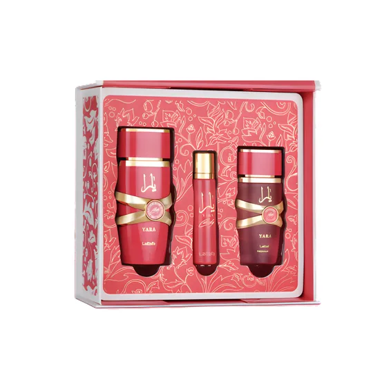 Lattafa Yara Candy 100ml EDP + 12ml EDP + 50ml Hair Mist